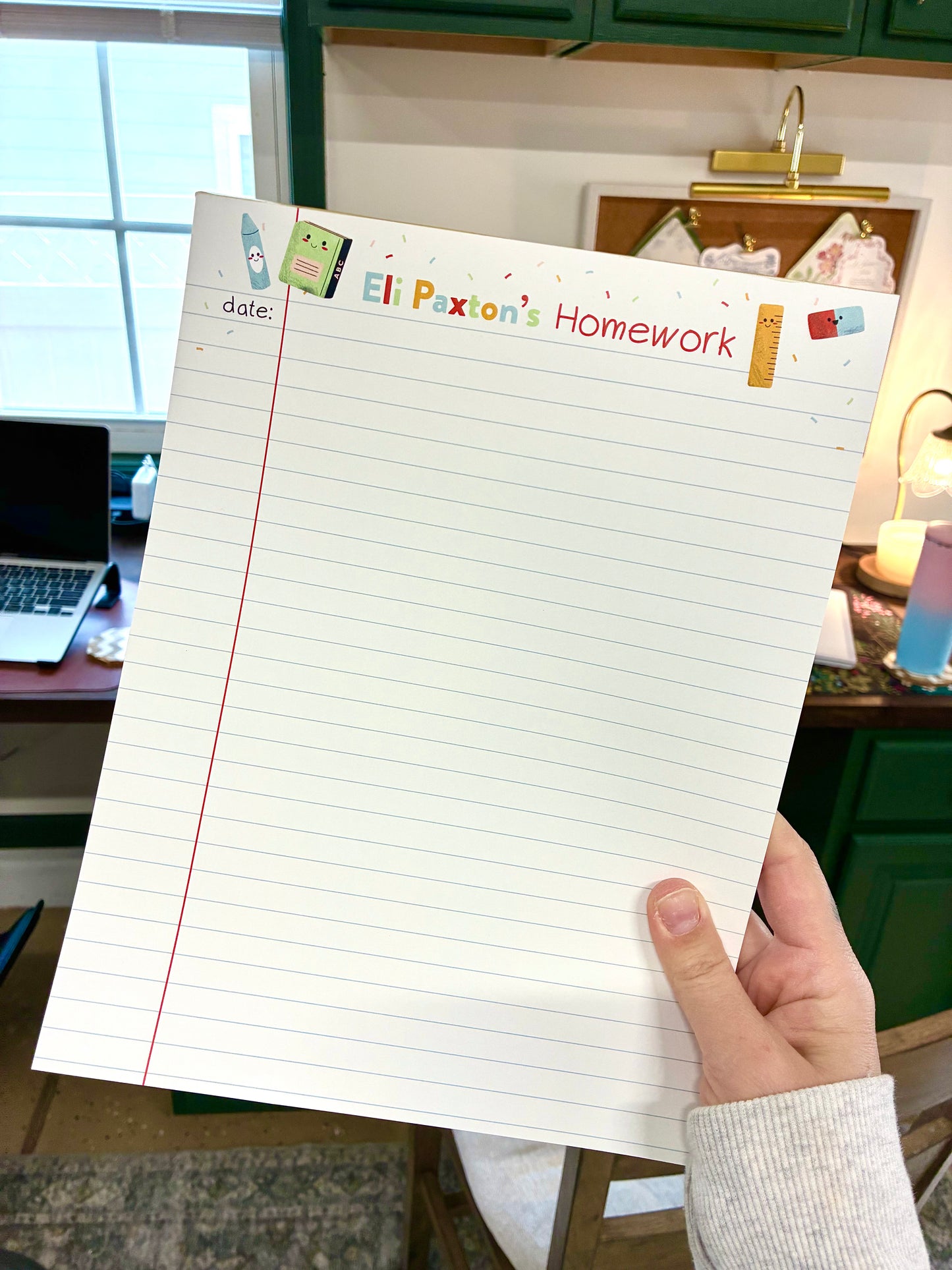 Personalized Homework Notepad