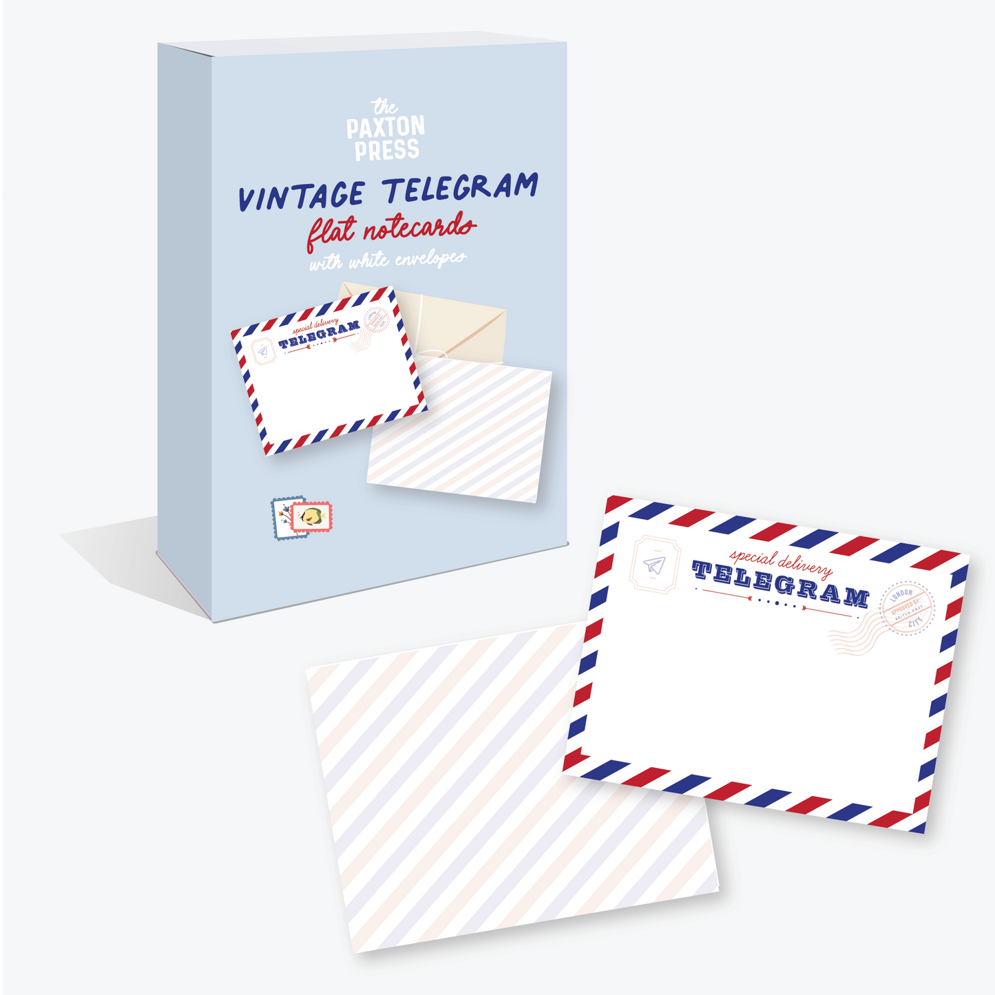 Vintage Telegram Stationery Set of 12