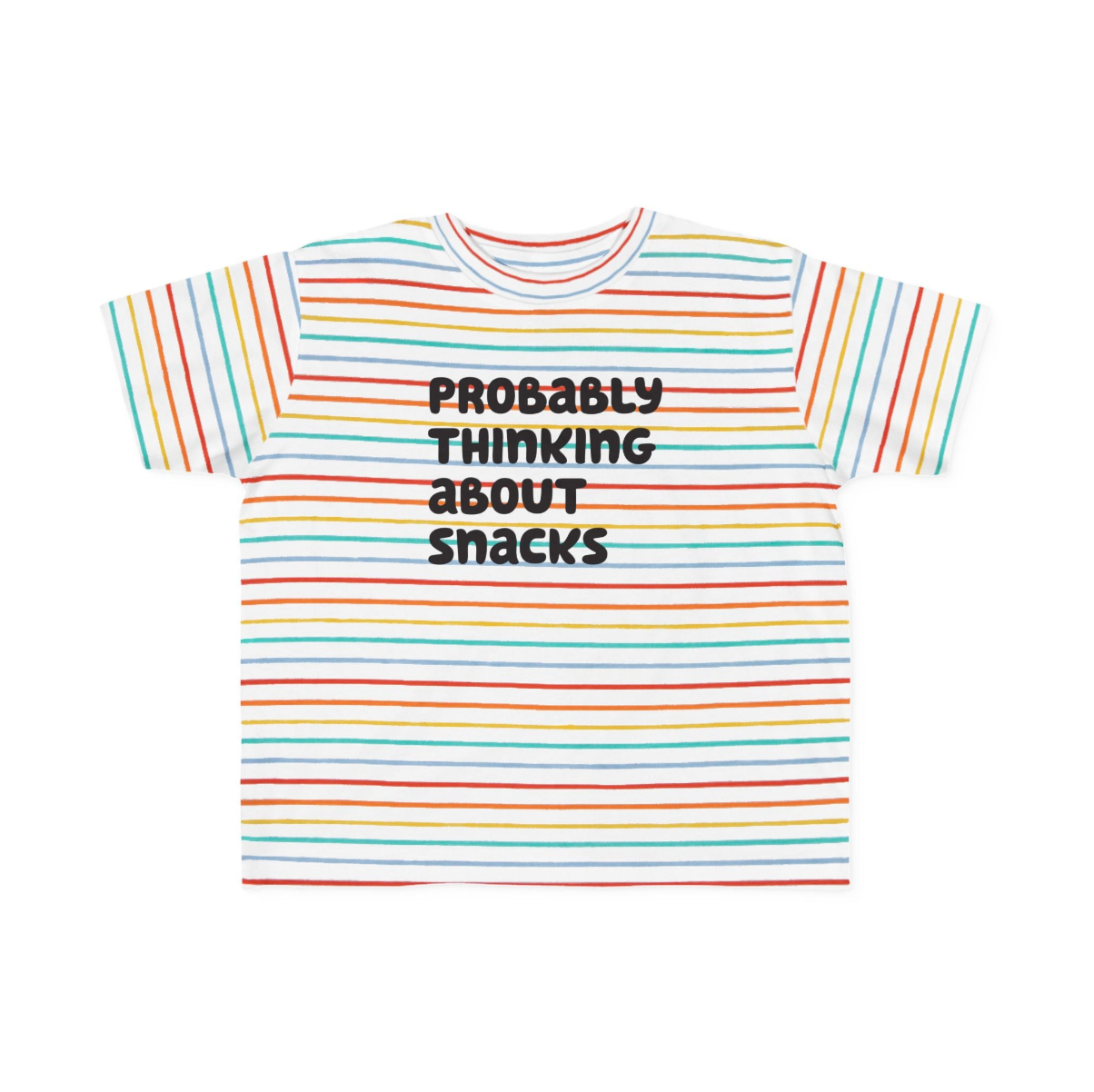 Toddler Snack Time Tee - Fun Striped Kids T-Shirt, Perfect for Playdates, Birthday Gifts, Summer Outfits, Casual Wear