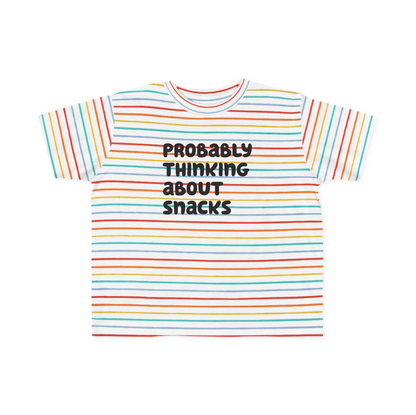 Toddler Snack Time Tee - Fun Striped Kids T-Shirt, Perfect for Playdates, Birthday Gifts, Summer Outfits, Casual Wear
