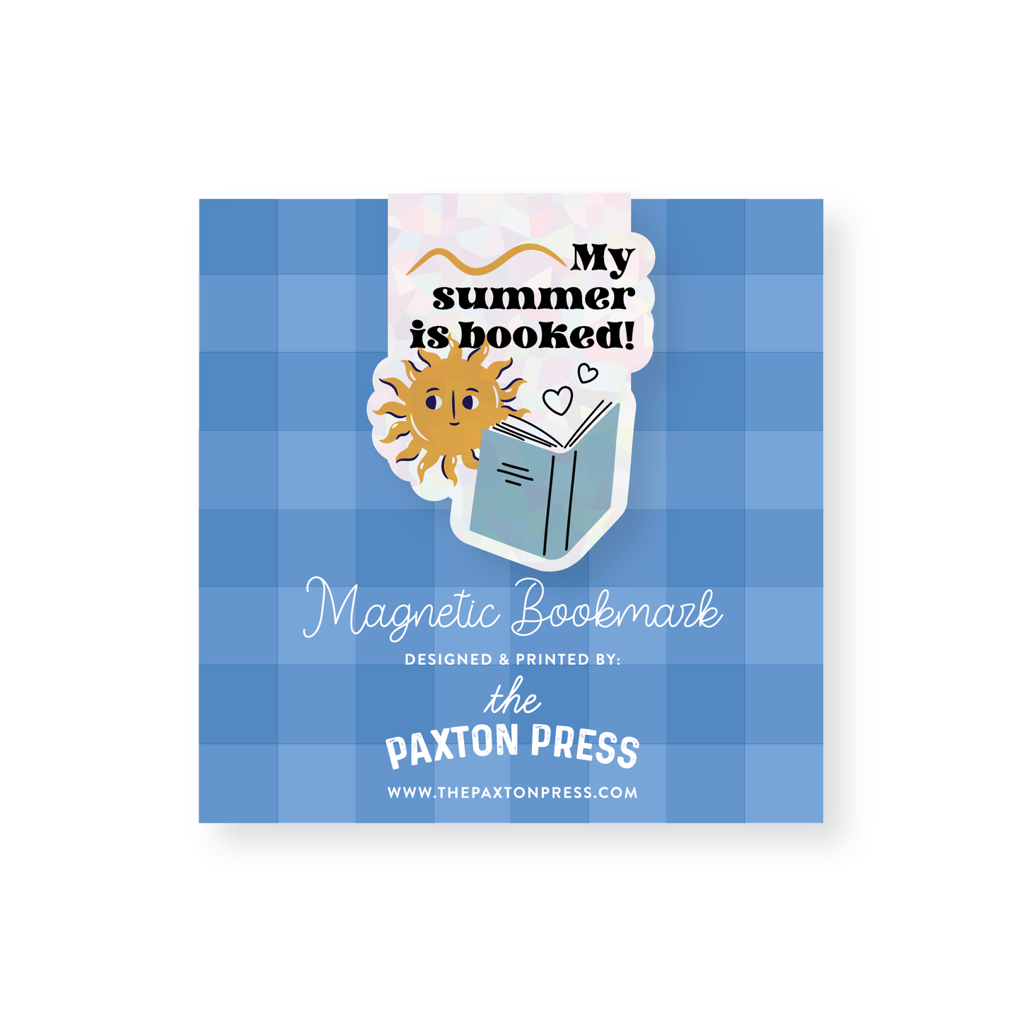 My Summer is Booked Holographic Magnetic Bookmark