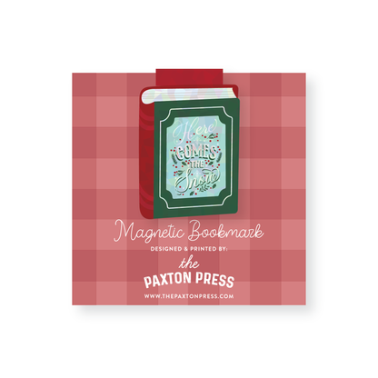 Here Comes the Snow Christmas Reading Holographic Magnetic Bookmark