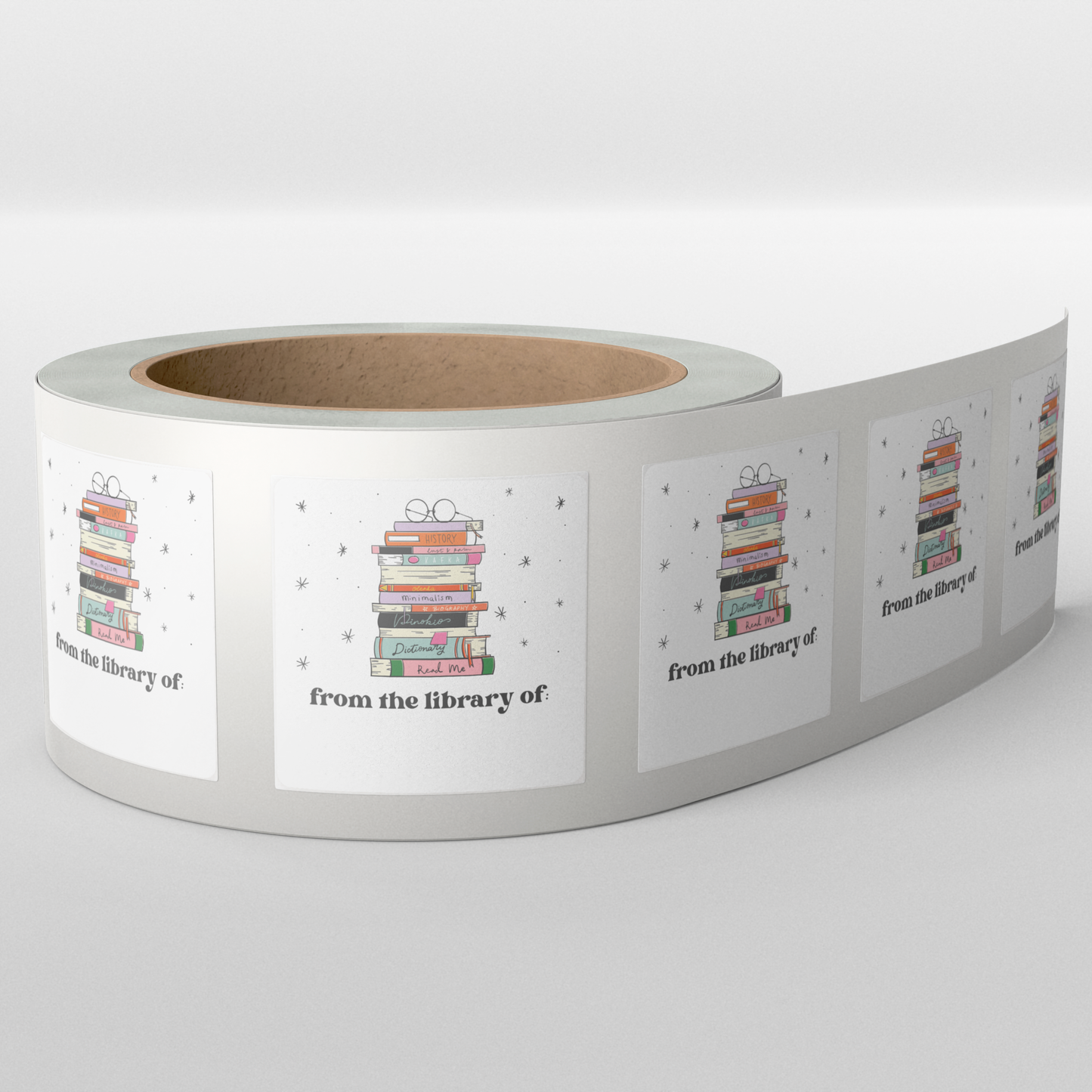 From the Library of: Book Plate Labels Rolls of 50