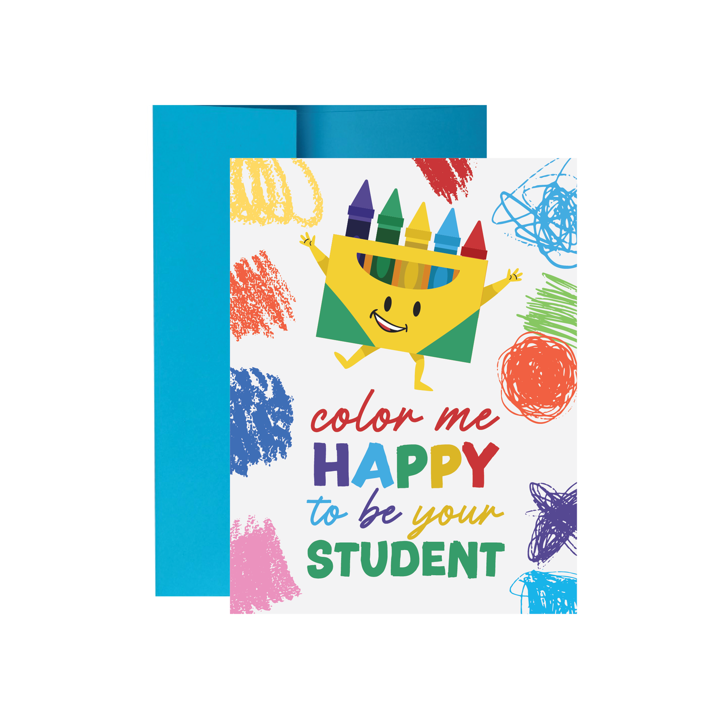 Color Me Happy You're My Teacher Card
