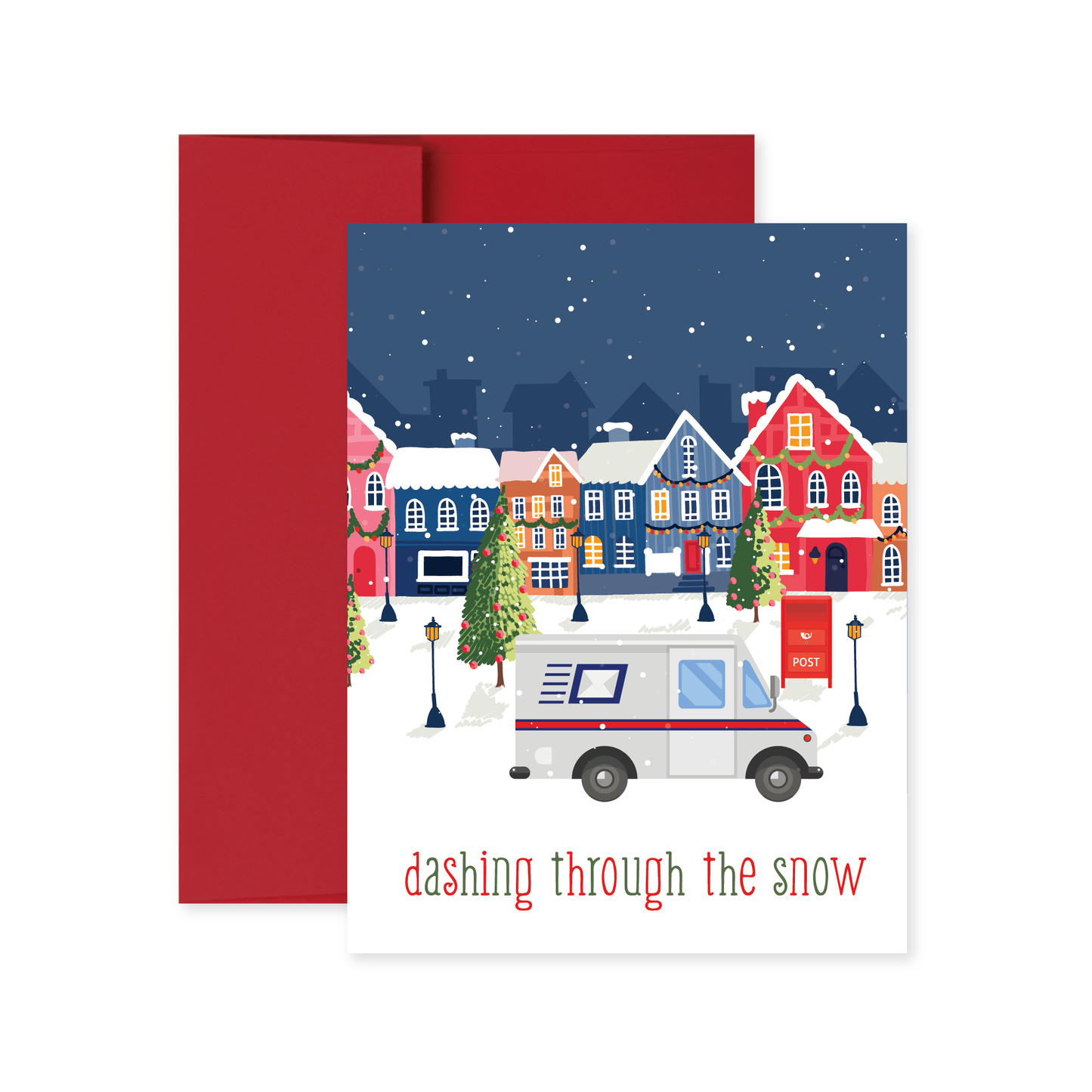 Dashing Through The Snow Christmas Card
