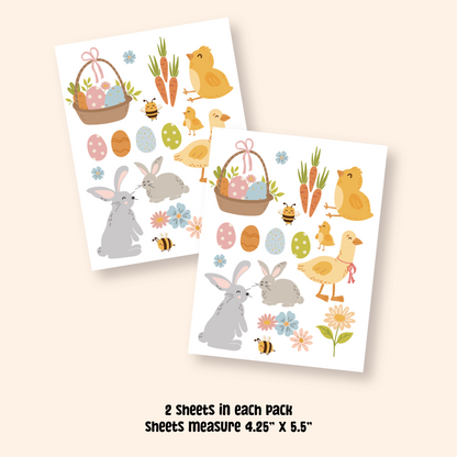 Easter Temporary Tattoos – Pack of 2 Holiday Tattoo Sheets