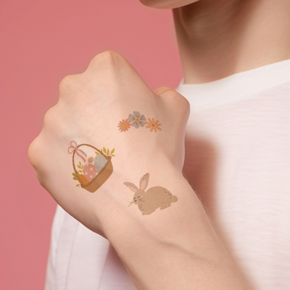 Easter Temporary Tattoos – Pack of 2 Holiday Tattoo Sheets