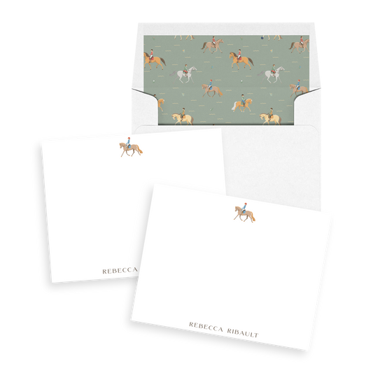 Equestrian Personalized Stationery Set of 12