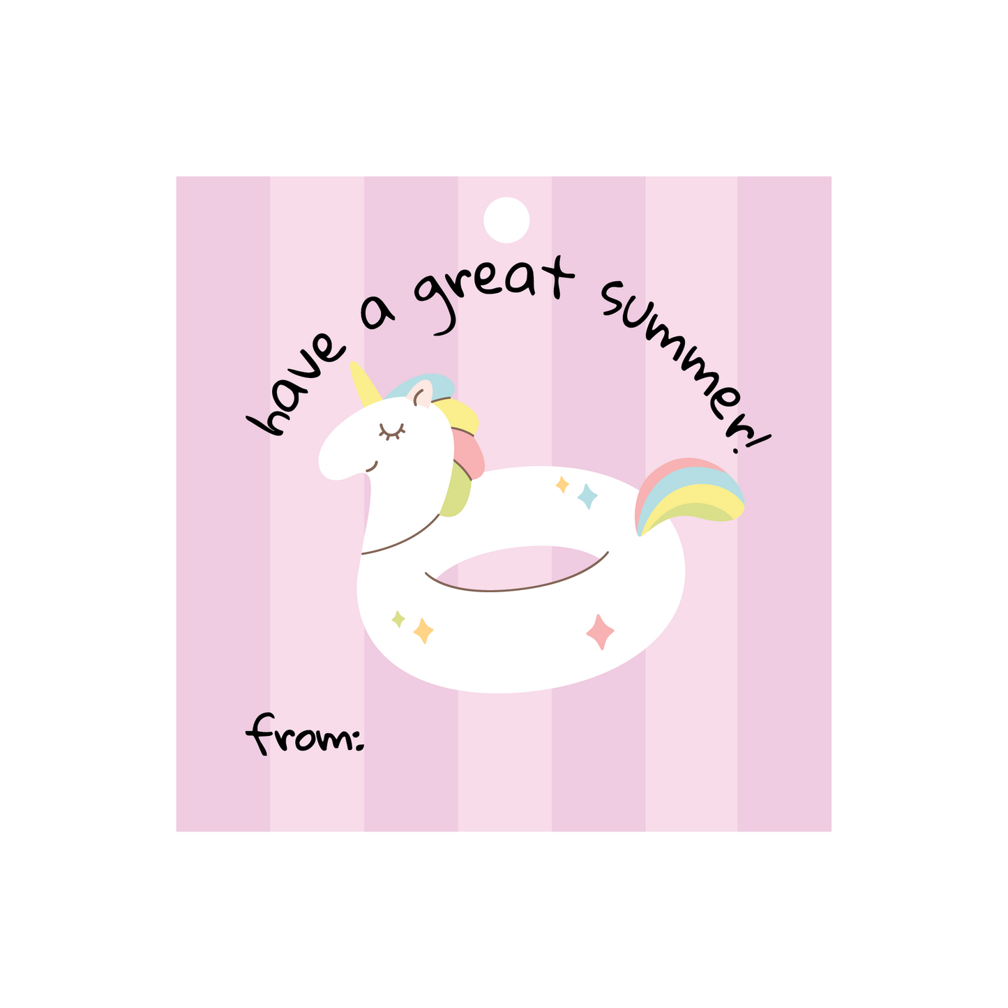 Have a Great Summer End of Year Gift Tags - Unicorn Float - Set of 30