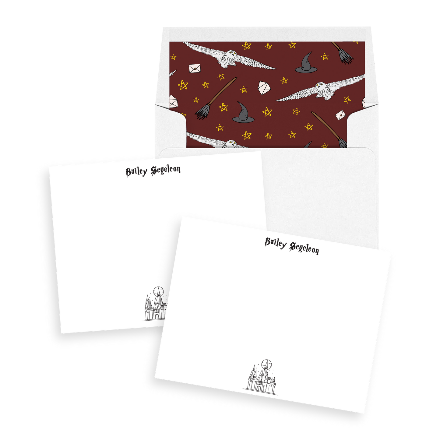 Magical Wizard Personalized Stationery Set of 12