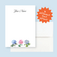 Custom Hydrangea Writing Stationery Set of 12 -Personalized Stationery with Envelopes