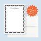 Custom Writing Stationery Set of 12 - Wavy Border Personalized Stationery with Envelopes