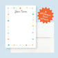 Custom Writing Stationery Set of 12 - Personalized Stationery with Envelopes
