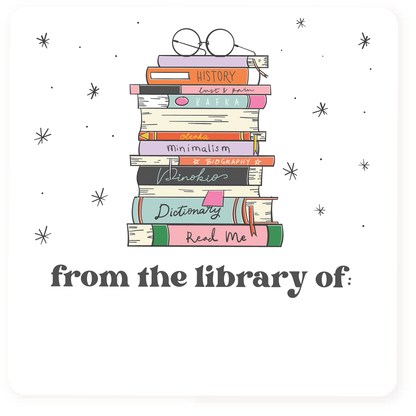 From the Library of: Book Plate Labels Rolls of 50