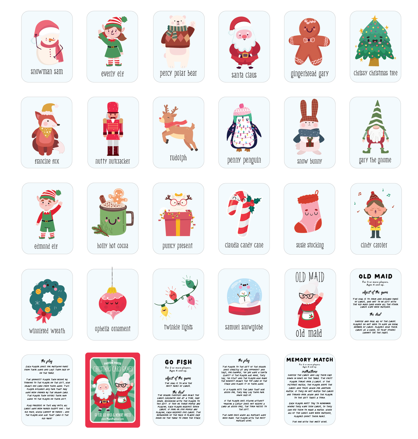 Christmas Jumbo Playing Card Deck (3 games in 1!)
