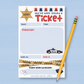 Kids Pretend Play Police Ticket Notepad