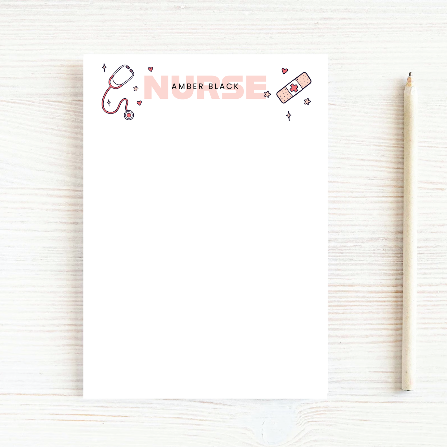 Custom Nursing Notepad