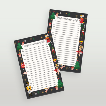 Nutcracker Christmas Shopping List Notepad