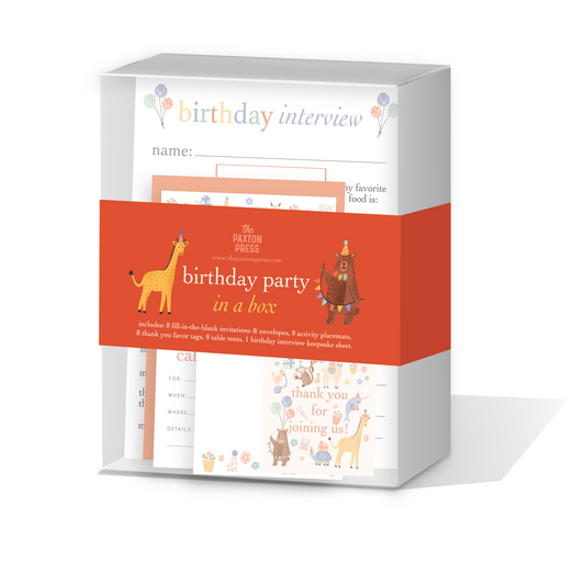 Kid's Birthday Party in a box - Calling all Critters!