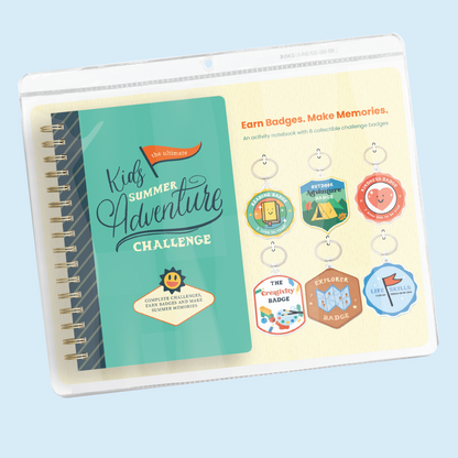 Kids Summer Adventure Challenge - Notebook & Badges
