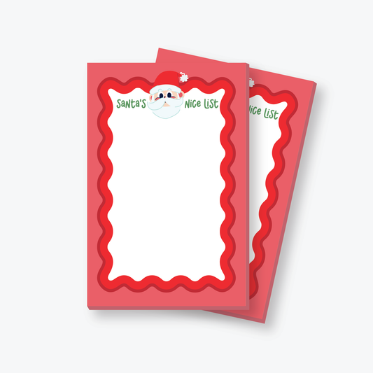 Santa's Nice List Christmas Notepad