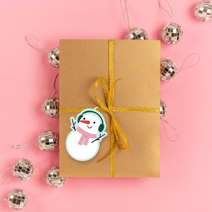 Snowman Shaped Christmas Gift Tags