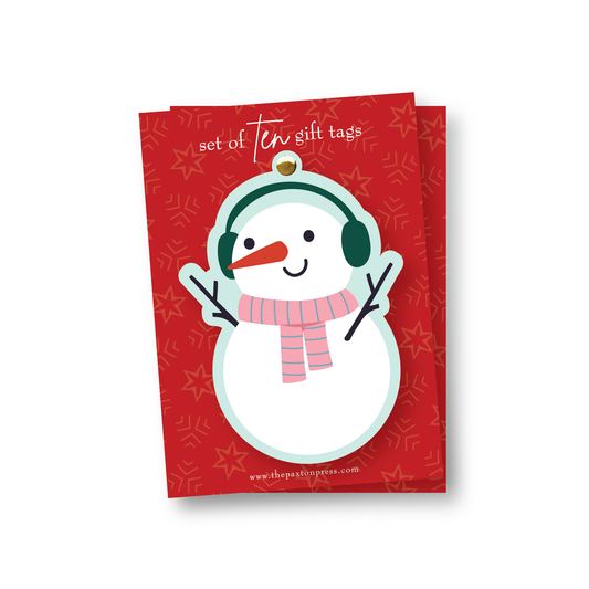 Snowman Shaped Christmas Gift Tags