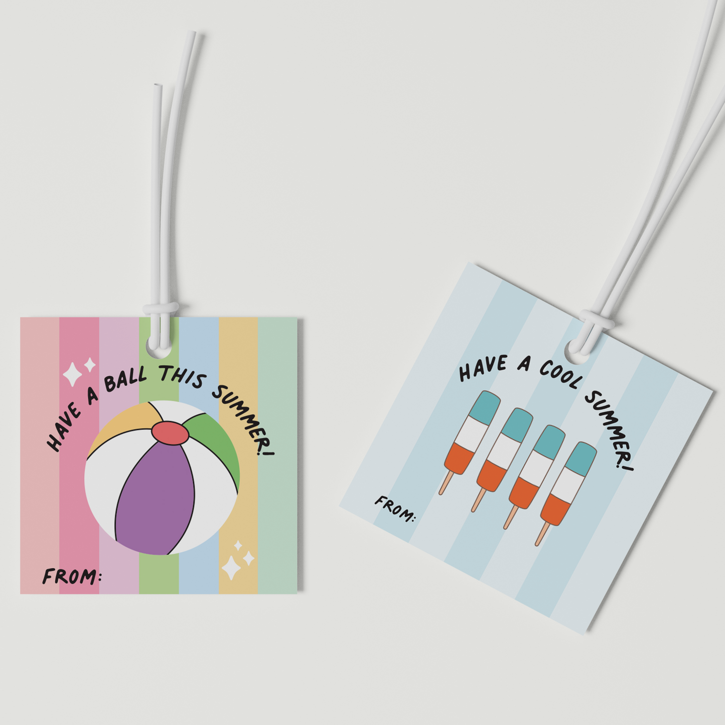 Have a Ball this Summer End of Year Gift Tags - Set of 30