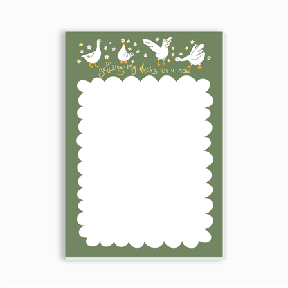 Getting My Ducks in a Row Notepad