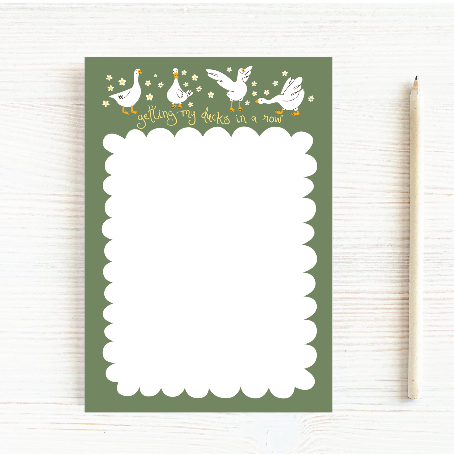 Getting My Ducks in a Row Notepad