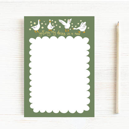 Getting My Ducks in a Row Notepad