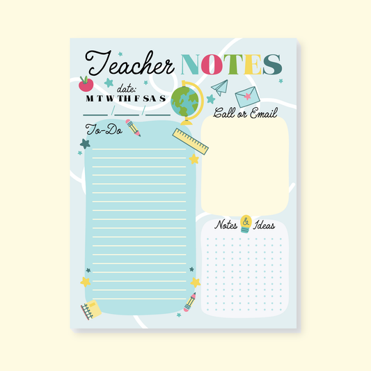 Teacher's Notes Tear-off 50 Page Notepad