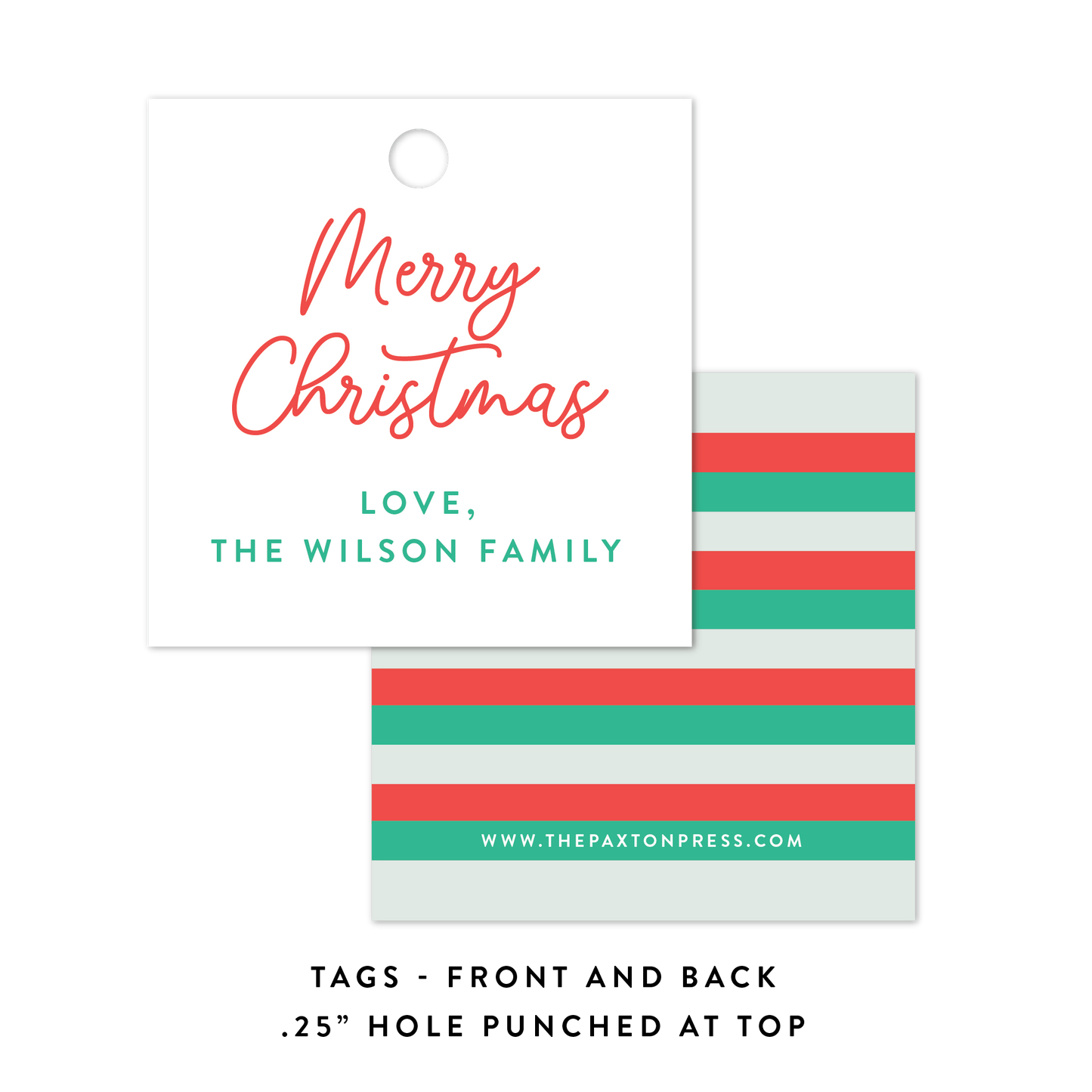 Merry Christmas Favor Tags or Stickers