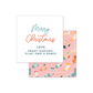 Pink Stockings Merry Christmas Favor Tags or Stickers
