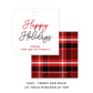 Happy Holidays Favor Tags or Stickers
