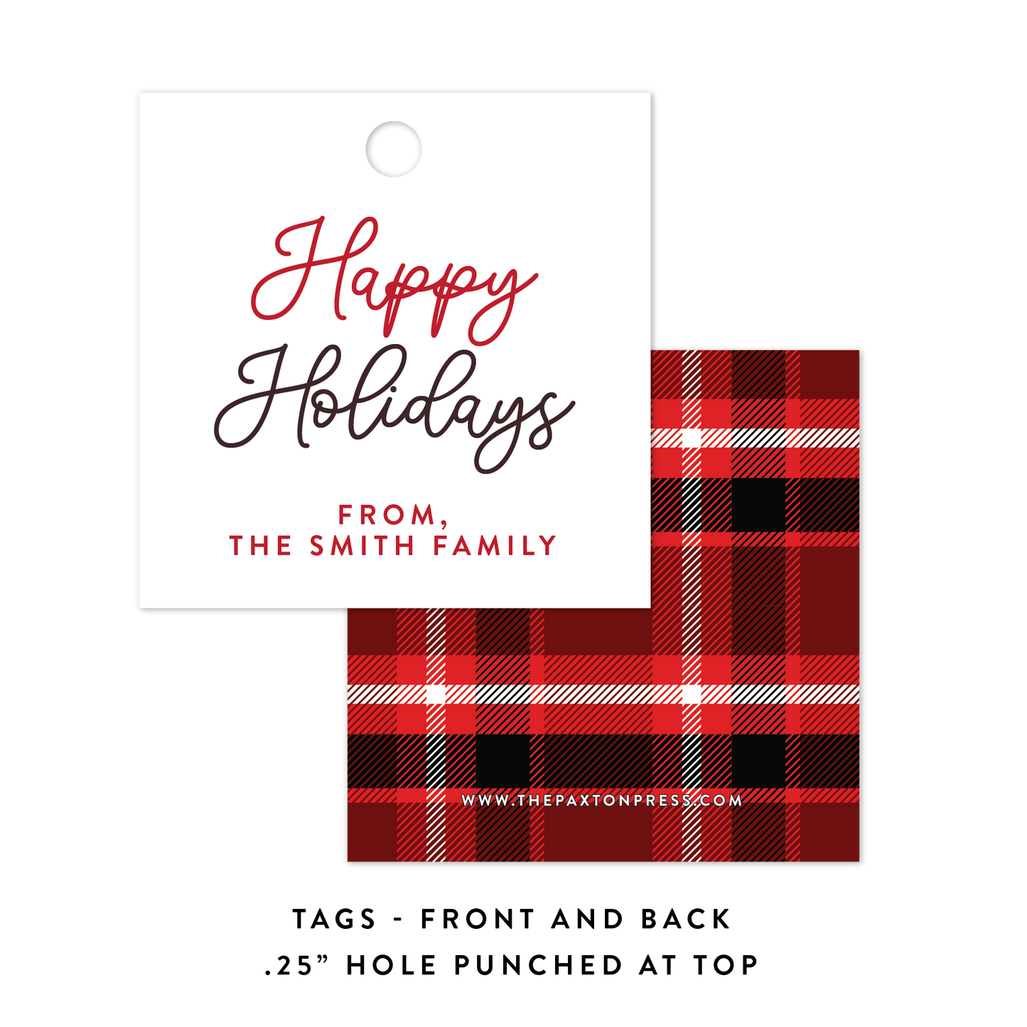 Happy Holidays Favor Tags or Stickers