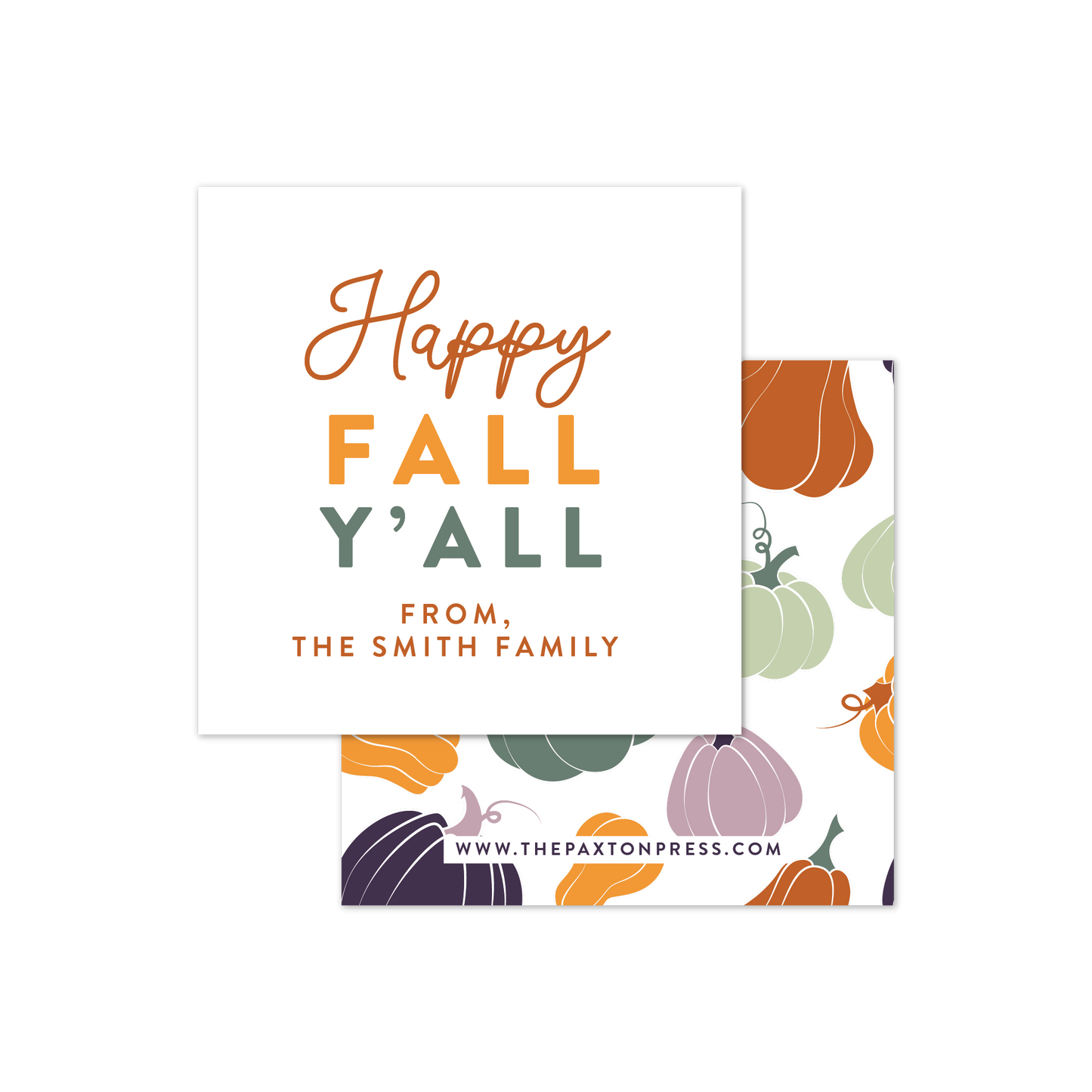 Happy Fall, Y'all Favor Tags or Stickers