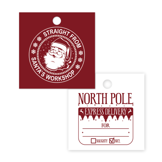 Straight From The North Pole Gift Tags