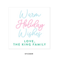 Warm Holiday Wishes Favor Tags or Stickers