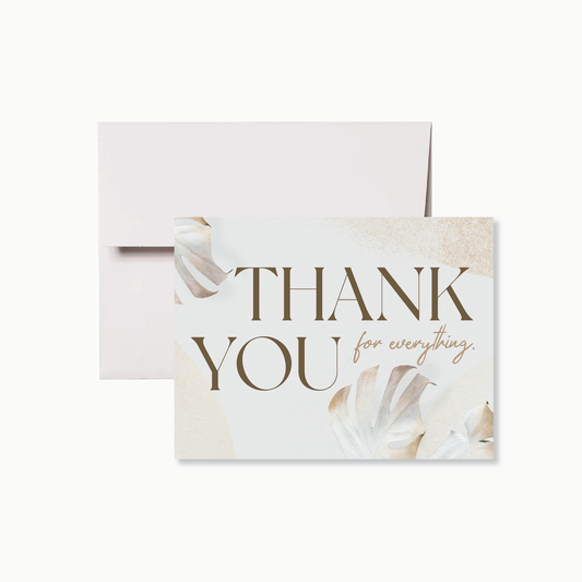 Boho Dried Palms Thank You Card