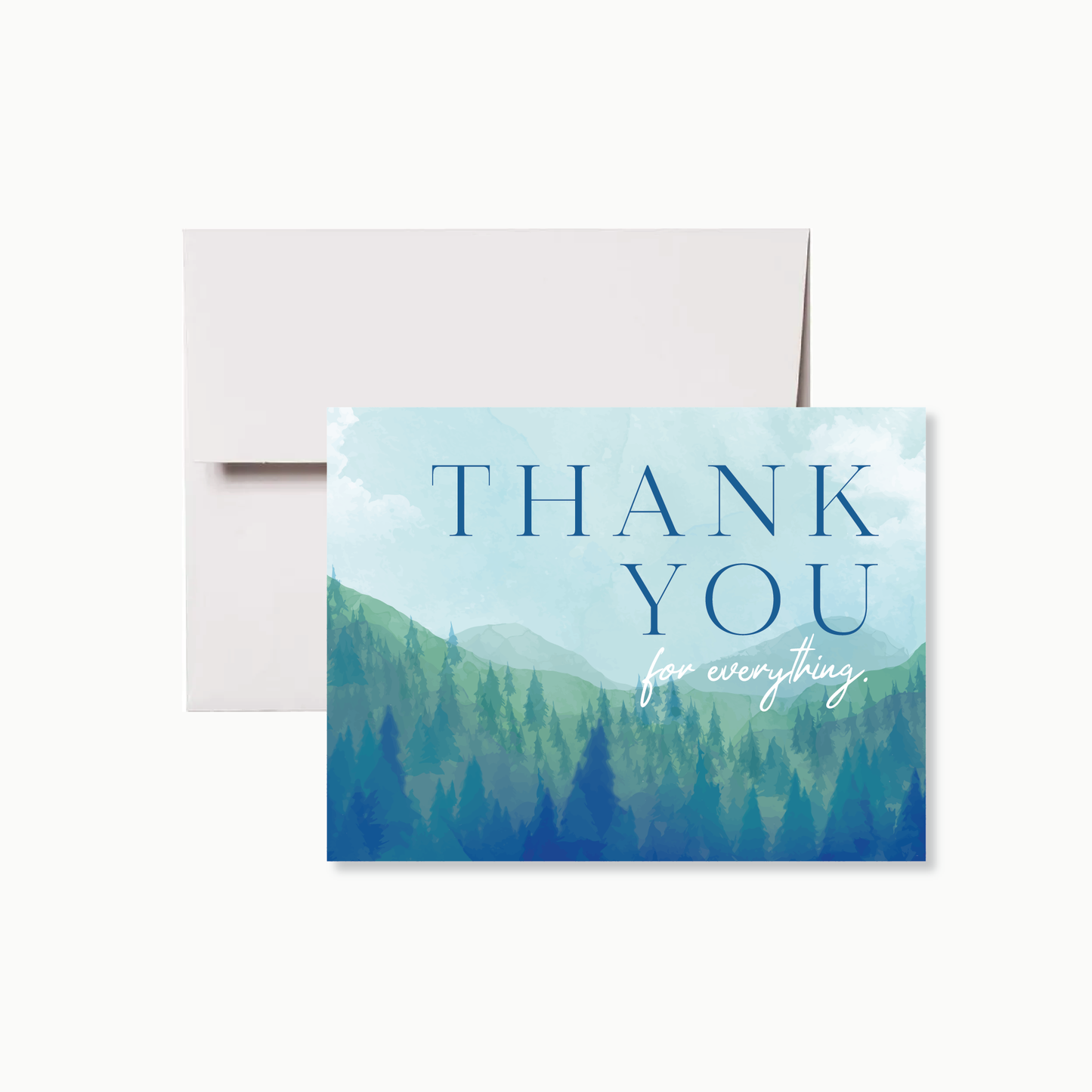 Mountain with Blue Skies Thank You Card