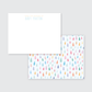 Rainbow Baby Shower Rain Nursery Personalized Stationery Set of 12