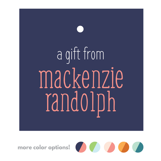 "A Gift From" 2-Color Tags or Stickers