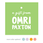 "A Gift From" Solid Color Tags or Stickers
