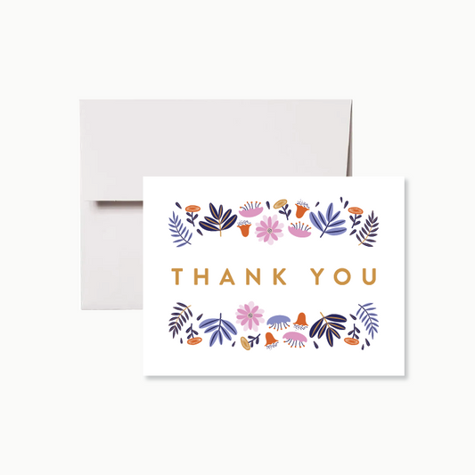 Floral Thank You Card