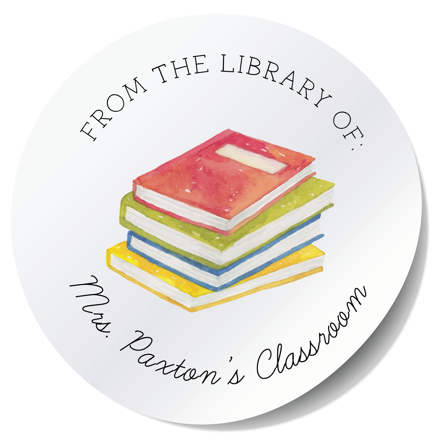 From the Library of Teacher or Student Custom Stickers