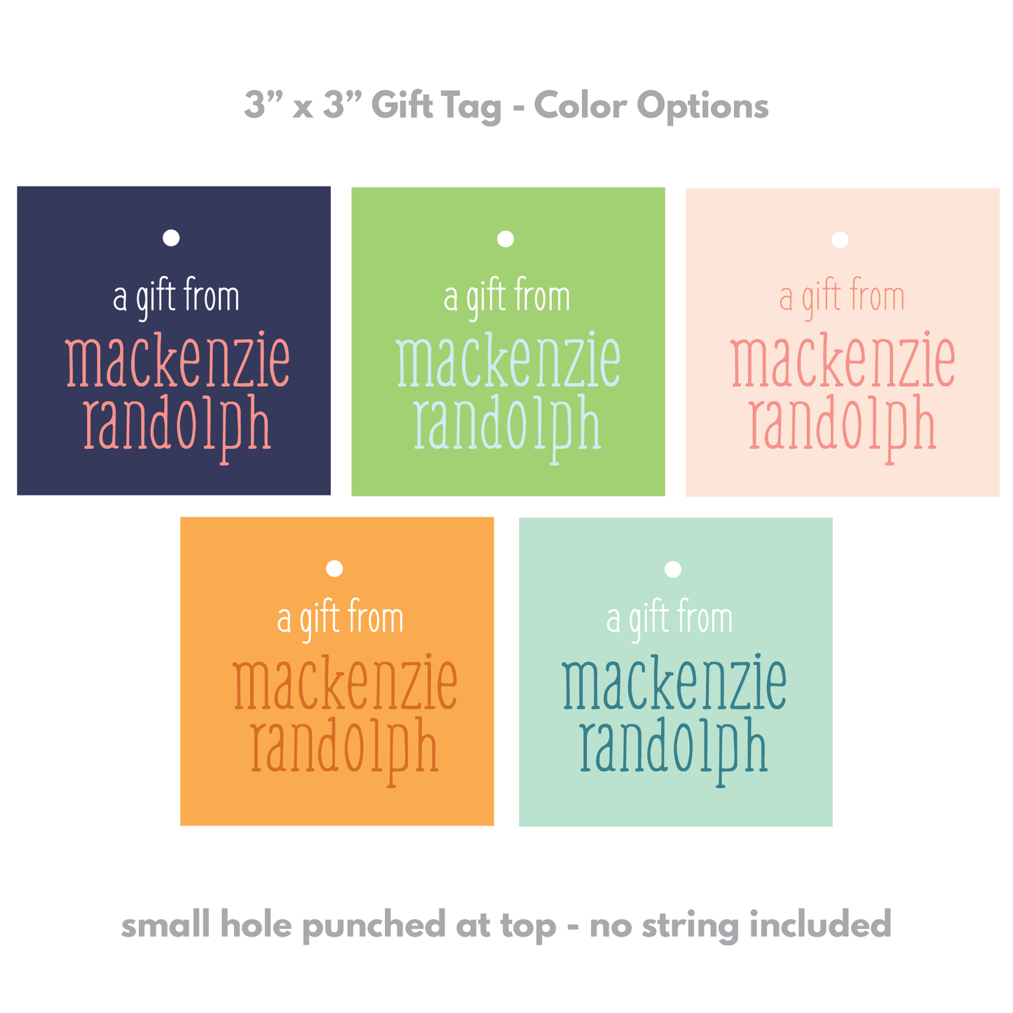 "A Gift From" 2-Color Tags or Stickers