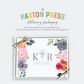 Colorful Floral Monogram Personalized Stationery Set of 12