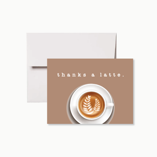 Thanks A Latte Cup Thank You Card