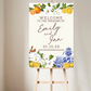 Chinoiserie, Citrus + Greenery Welcome Sign
